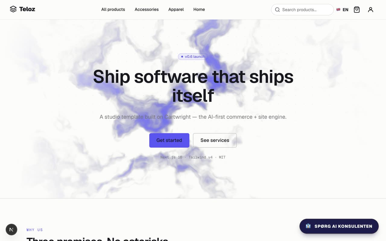 Aurora — Website (Cartwright default) — homepage preview