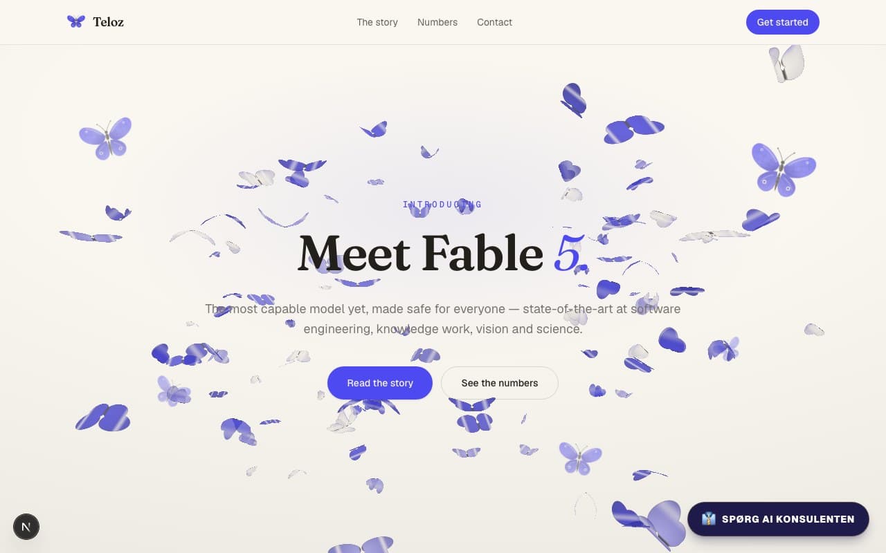 Fable (flagship · metamorphosis) — homepage preview